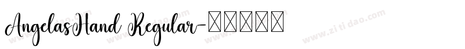 AngelasHand Regular字体转换